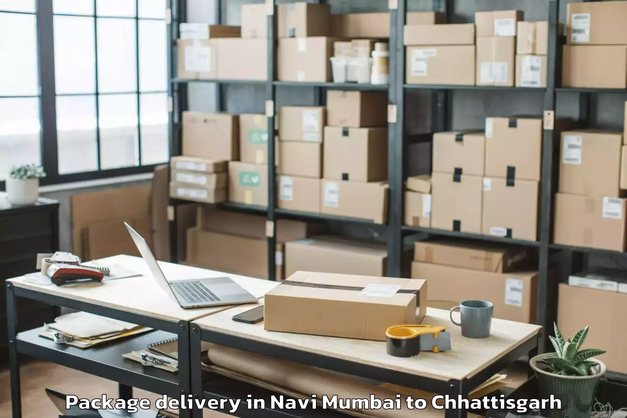 Quality Navi Mumbai to Bhairamgarh Package Delivery